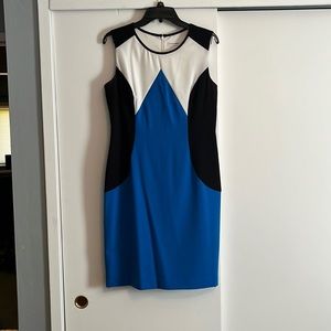 Calvin Klein colorblock sheath dress, size 10